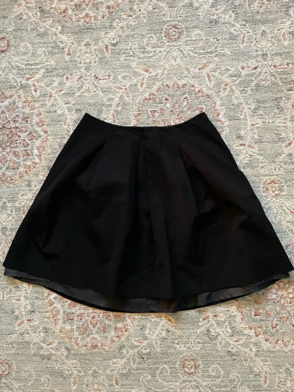 Cue Black Circle Skirt with Subtle Pleats